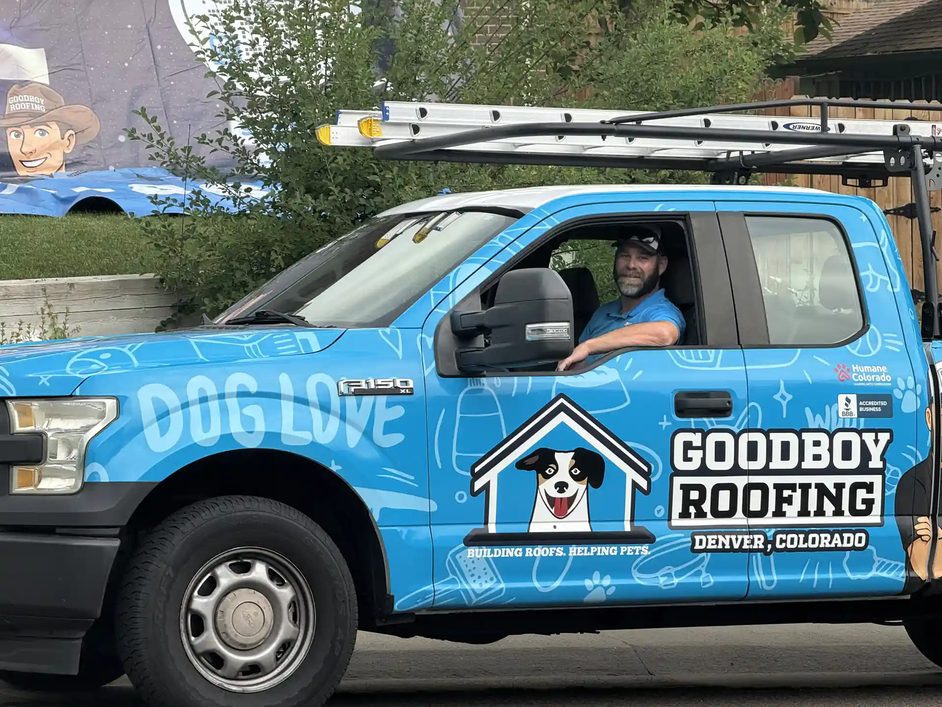 GoodBoy Roofing branded truck