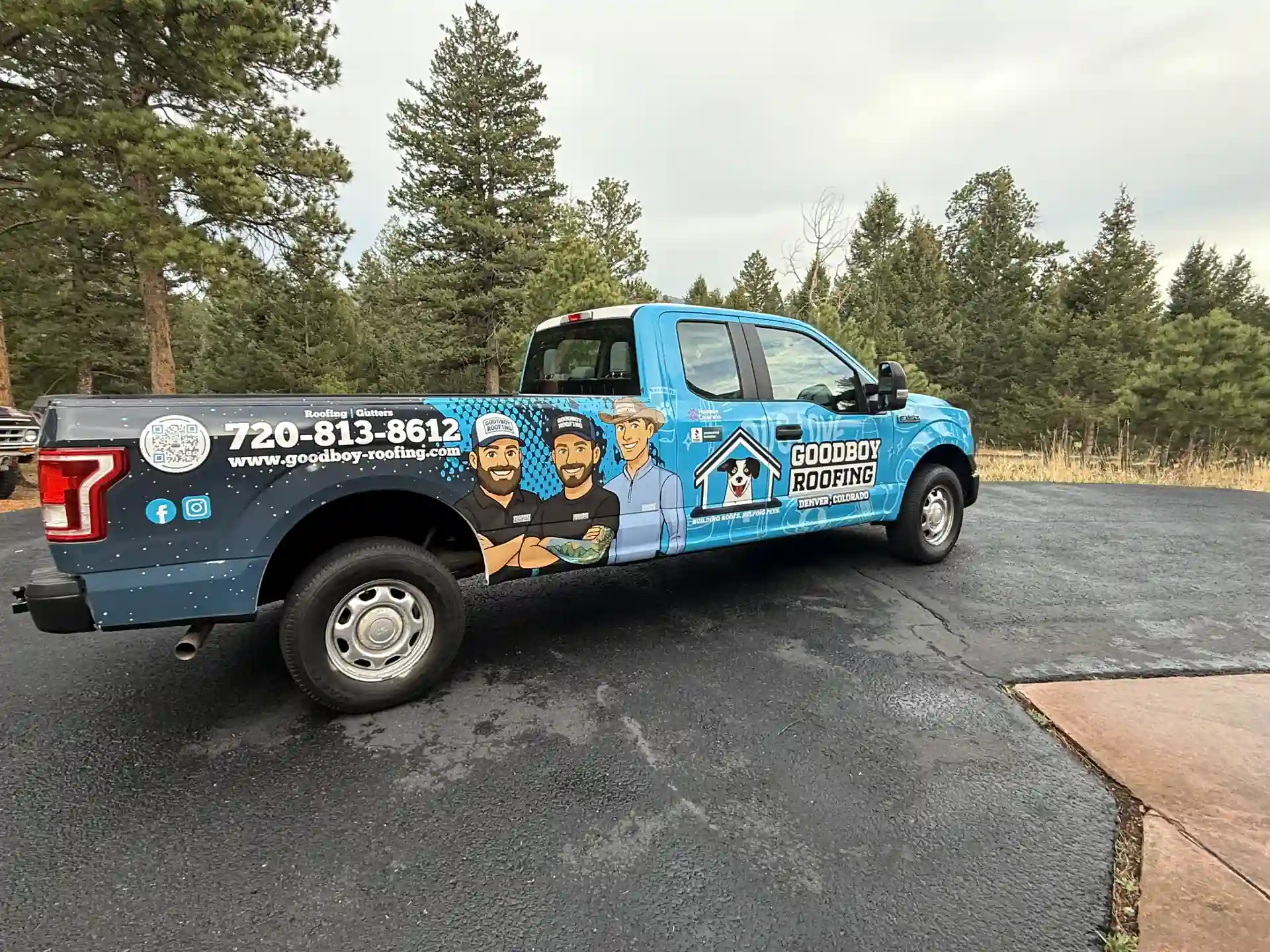 GoodBoy Roofing branded truck