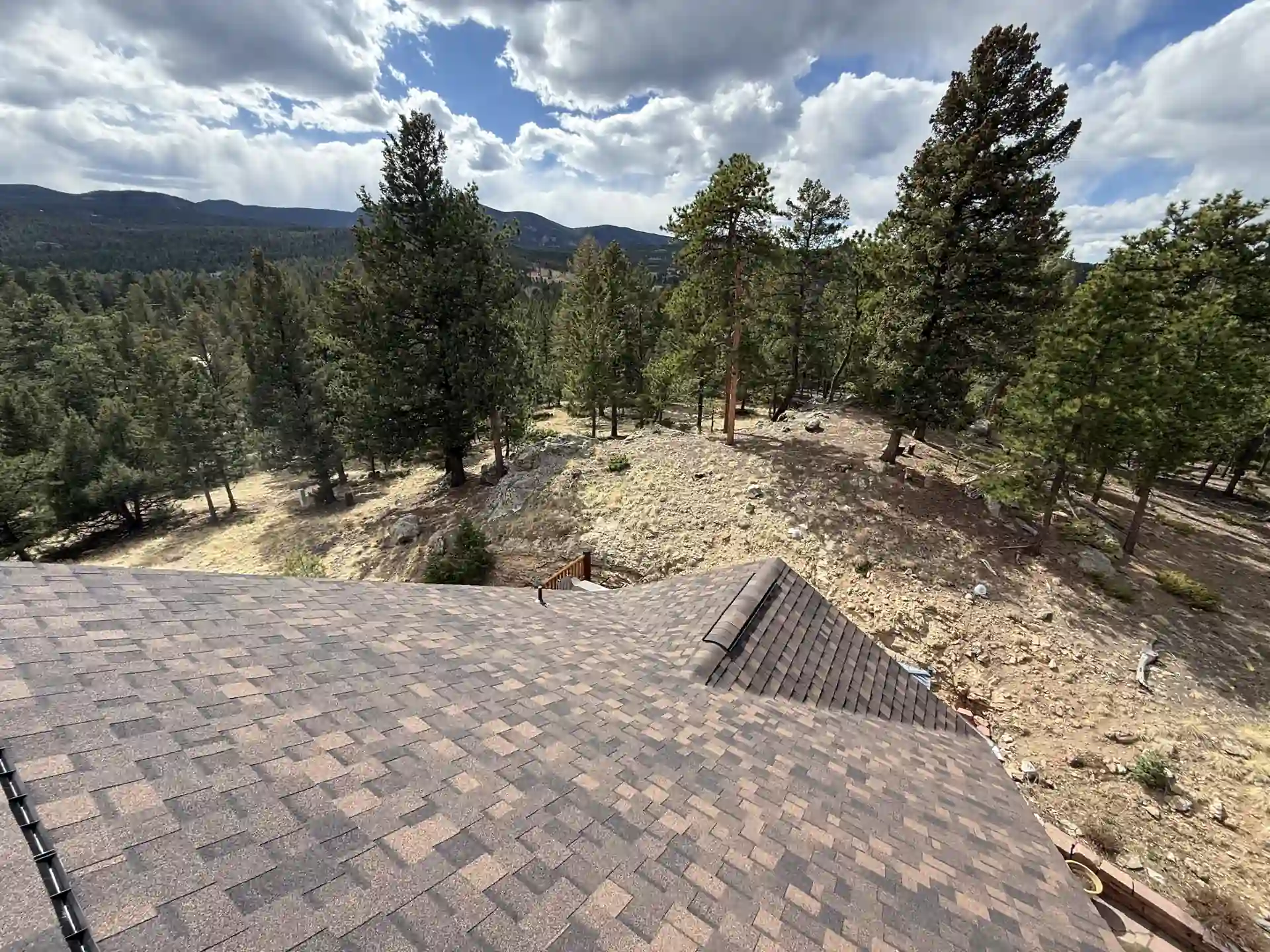 Installed shingle roof